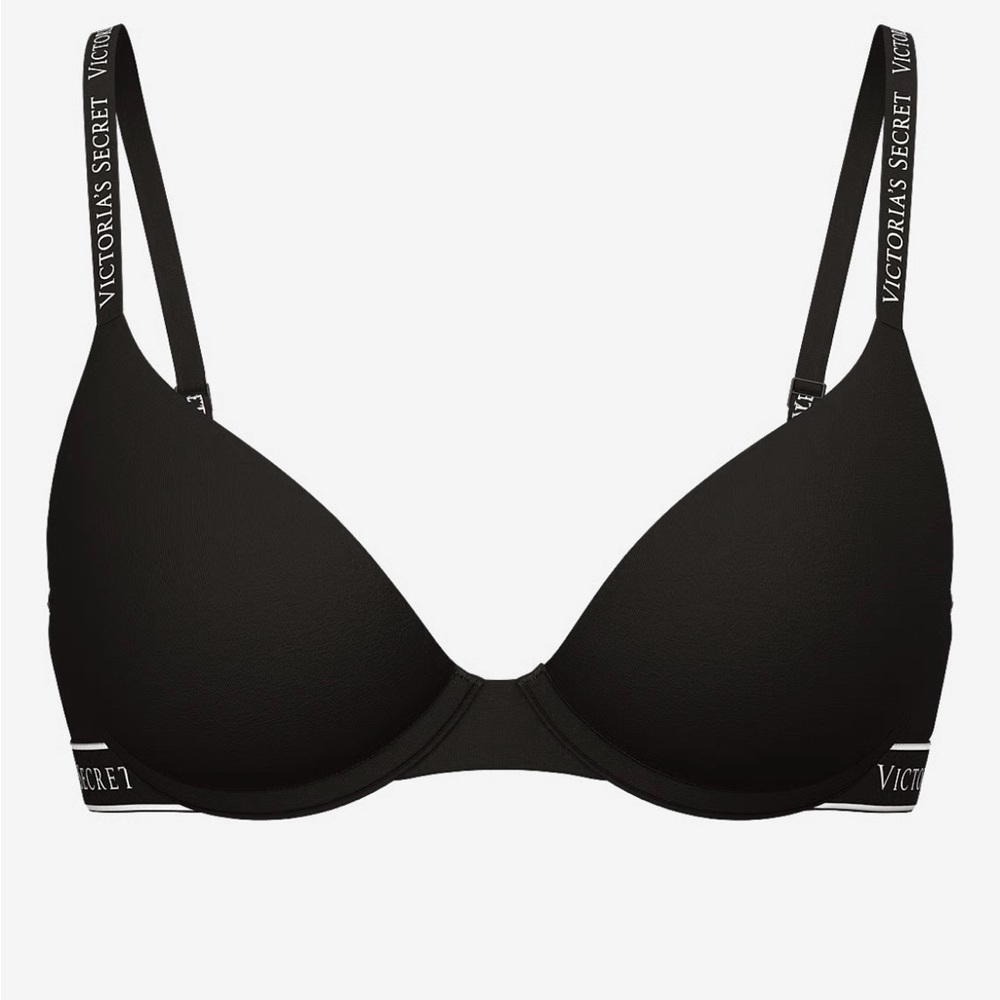Victoria's Secret Black Bra with Logo Straps